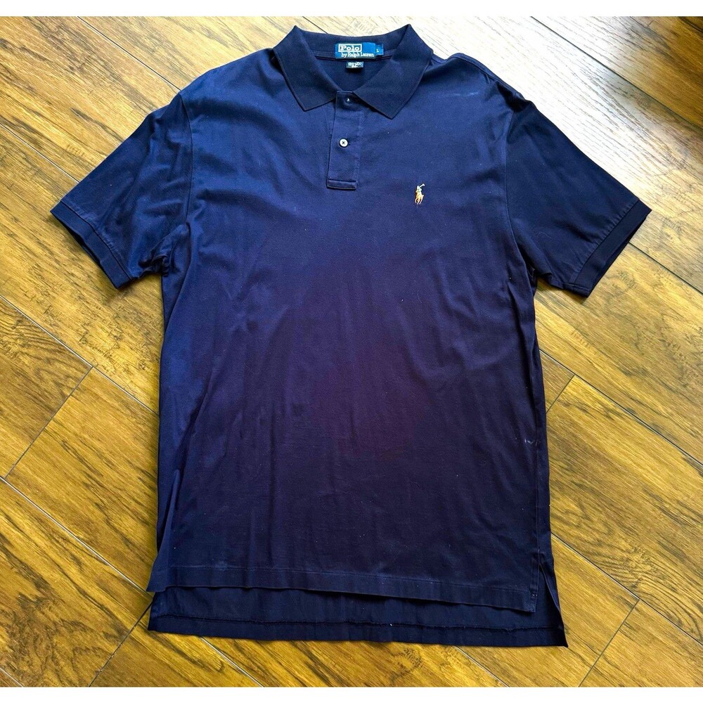 Vintage Polo Ralph Lauren Men's L 100% Pima Cotton Preppy Flesh Pony Casual
